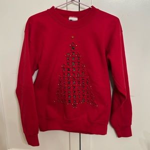 Christmas handmade decorated sweatshirt size medium